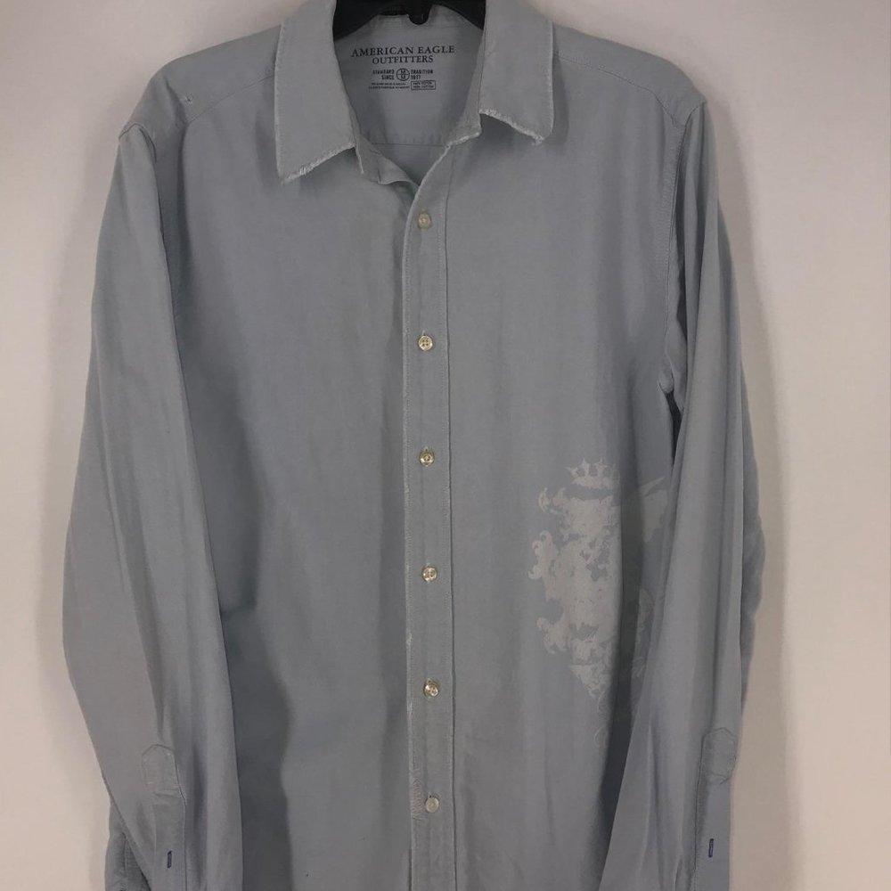 American Eagle Light Blue Button Down - image 1
